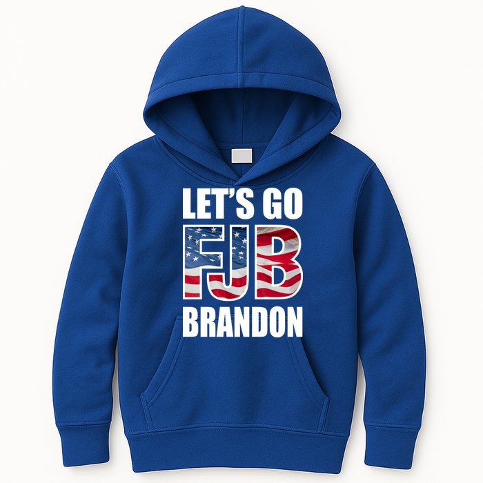 FJB Let's Go Brandon FJB Flag Image Apparel Kids Hoodie