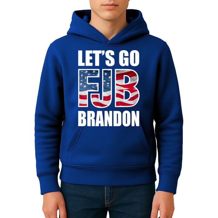 FJB Let's Go Brandon FJB Flag Image Apparel Kids Hoodie