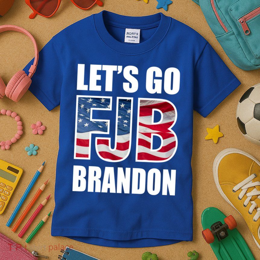 FJB Let's Go Brandon FJB Flag Image Apparel Kids T-Shirt