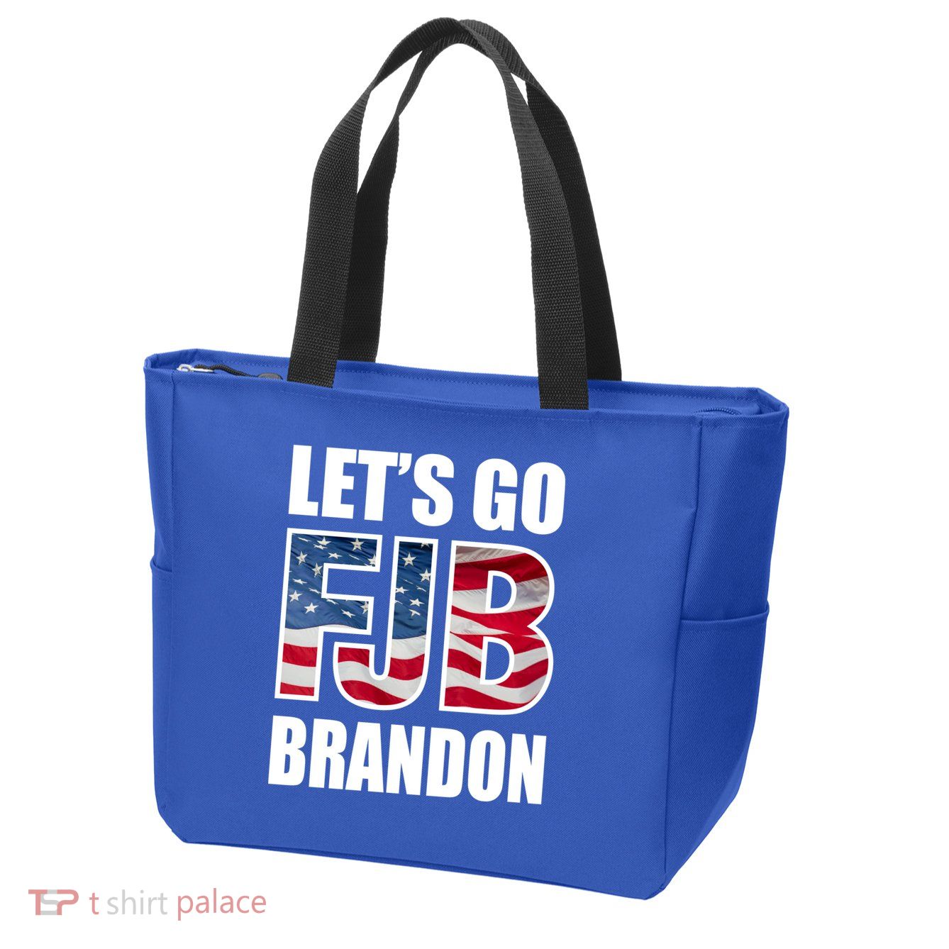 FJB Let's Go Brandon FJB Flag Image Apparel Zip Tote Bag