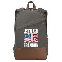 FJB Let's Go Brandon FJB Flag Image Apparel Cotton Canvas Backpack