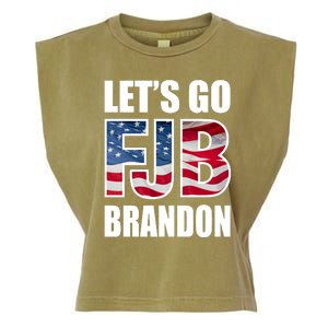 FJB Let's Go Brandon FJB Flag Image Apparel Garment-Dyed Women's Muscle Tee