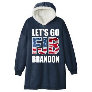 FJB Let's Go Brandon FJB Flag Image Apparel Hooded Wearable Blanket