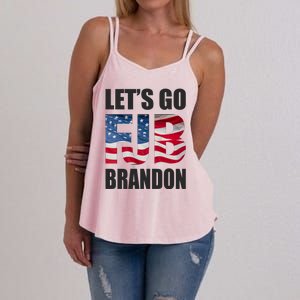 FJB Let's Go Brandon FJB Flag Image Apparel Women's Strappy Tank