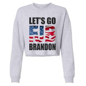 FJB Let's Go Brandon FJB Flag Image Apparel Cropped Pullover Crew