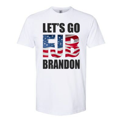 FJB Let's Go Brandon FJB Flag Image Apparel Softstyle CVC T-Shirt