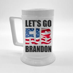 FJB Let's Go Brandon FJB Flag Image Apparel Beer Stein