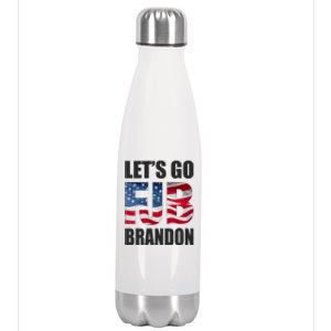 FJB Let's Go Brandon FJB Flag Image Apparel Stainless Steel Insulated Water Bottle