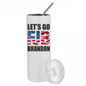 FJB Let's Go Brandon FJB Flag Image Apparel Stainless Steel Tumbler