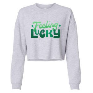 Feeling Lucky Great Gift Cropped Pullover Crew