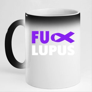 Fuck Lupus Gift Fu Lupus Awareness Meaningful Gift 11oz Black Color Changing Mug