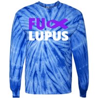 Fuck Lupus Gift Fu Lupus Awareness Meaningful Gift Tie-Dye Long Sleeve Shirt