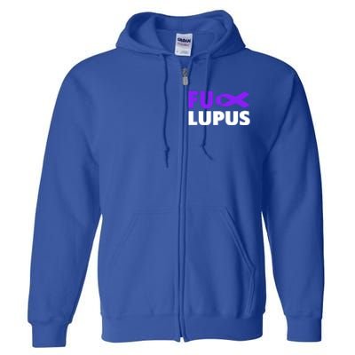 Fuck Lupus Gift Fu Lupus Awareness Meaningful Gift Full Zip Hoodie