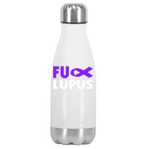 Fuck Lupus Gift Fu Lupus Awareness Meaningful Gift Stainless Steel Insulated Water Bottle