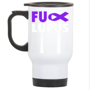 Fuck Lupus Gift Fu Lupus Awareness Meaningful Gift Stainless Steel Travel Mug