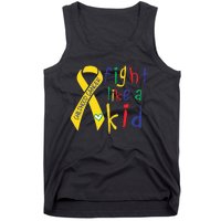 Fight Like Gold Ribbon Childhood Cancer Awareness Tank Top