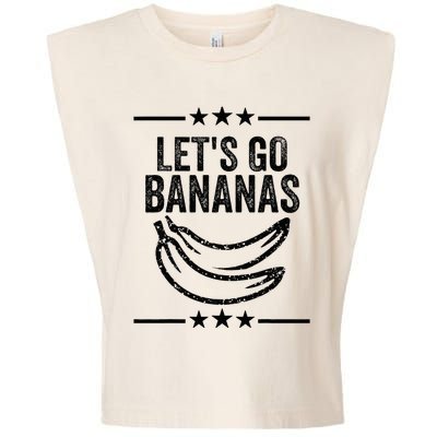 Funny LetS Go Bananas Distressed Grunge Meme Garment-Dyed Women's Muscle Tee