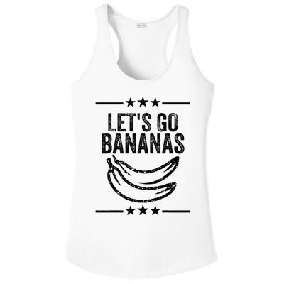 Funny LetS Go Bananas Distressed Grunge Meme Ladies PosiCharge Competitor Racerback Tank