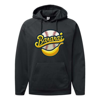 Funny LetS Go Bananas Performance Fleece Hoodie