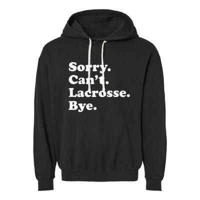 Funny Lacrosse Gift For Men Women Garment-Dyed Fleece Hoodie