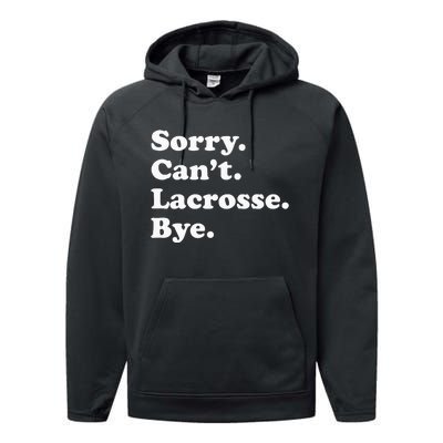 Funny Lacrosse Gift For Men Women Performance Fleece Hoodie