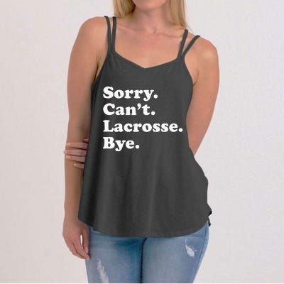 Funny Lacrosse Gift For Men Women Women's Strappy Tank