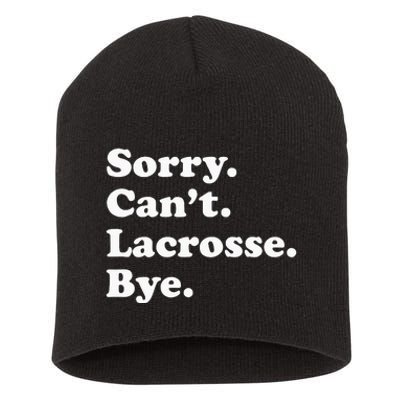 Funny Lacrosse Gift For Men Women Short Acrylic Beanie