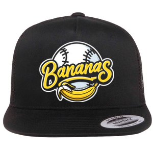 Funny LetS Go Bananas Flat Bill Trucker Hat