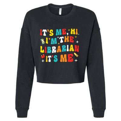 Funny Librarian Gifts Library Funny Librarian Cropped Pullover Crew