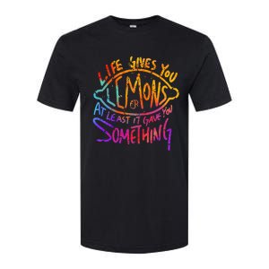 Funny Life Gives You Lemons Or At Least Gave You Something Softstyle CVC T-Shirt