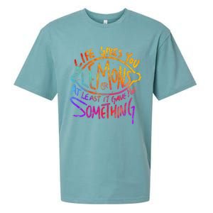 Funny Life Gives You Lemons Or At Least Gave You Something Sueded Cloud Jersey T-Shirt