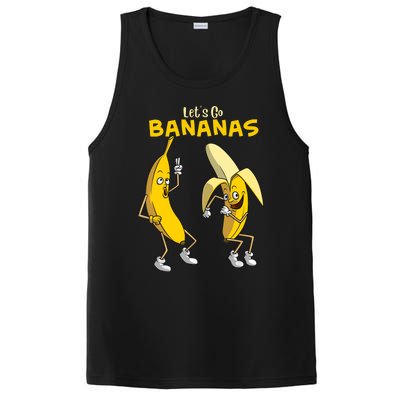 Funny Let's Go Bananas Gift Boy Girl Cute Fruit Dance PosiCharge Competitor Tank