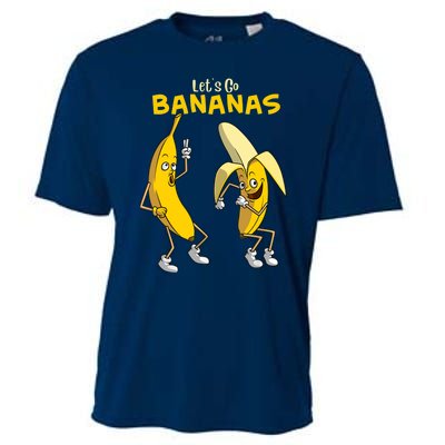 Funny Let's Go Bananas Gift Boy Girl Cute Fruit Dance Cooling Performance Crew T-Shirt