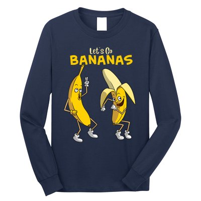 Funny Let's Go Bananas Gift Boy Girl Cute Fruit Dance Long Sleeve Shirt