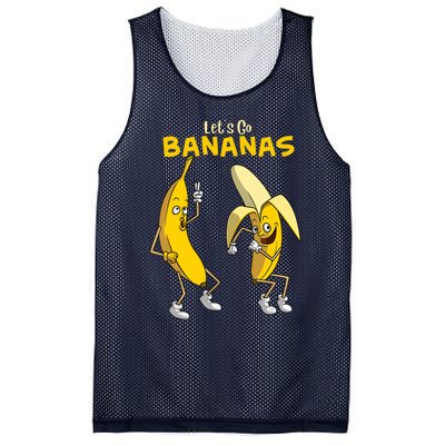 Funny Let's Go Bananas Gift Boy Girl Cute Fruit Dance Mesh Reversible Basketball Jersey Tank