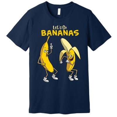 Funny Let's Go Bananas Gift Boy Girl Cute Fruit Dance Premium T-Shirt