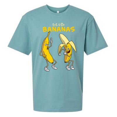 Funny Let's Go Bananas Gift Boy Girl Cute Fruit Dance Sueded Cloud Jersey T-Shirt