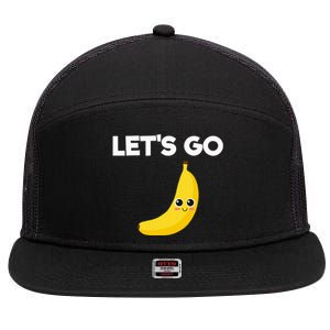 Funny LetS Go Bananas 7 Panel Mesh Trucker Snapback Hat