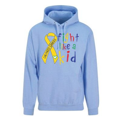 Fight Like Gold Ribbon Childhood Cancer Awareness Unisex Surf Hoodie