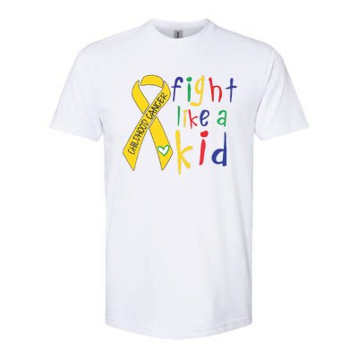 Fight Like Gold Ribbon Childhood Cancer Awareness Softstyle CVC T-Shirt