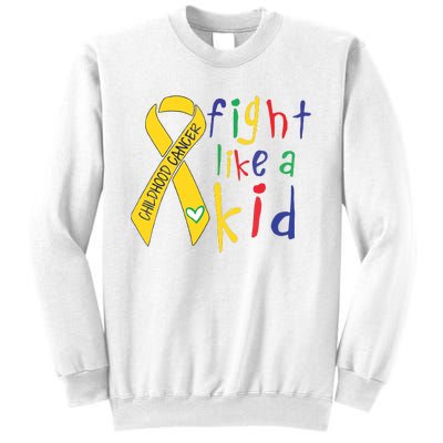 Fight Like Gold Ribbon Childhood Cancer Awareness Sweatshirt