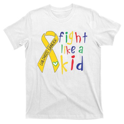 Fight Like Gold Ribbon Childhood Cancer Awareness T-Shirt