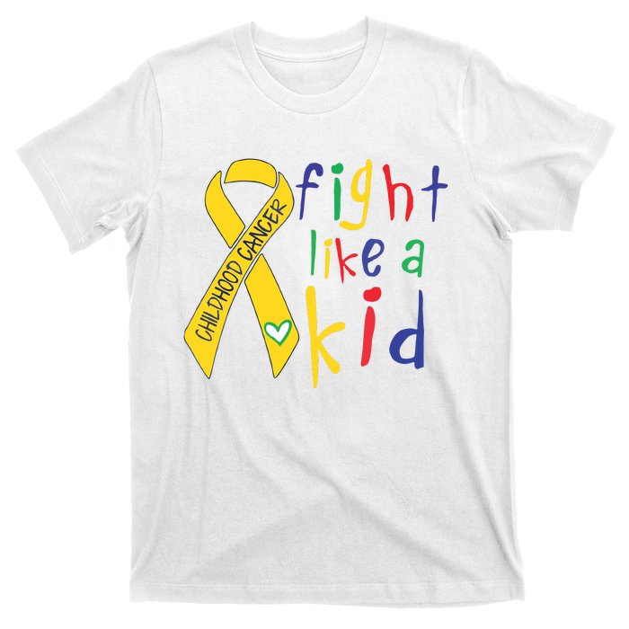 Fight Like Gold Ribbon Childhood Cancer Awareness T-Shirt