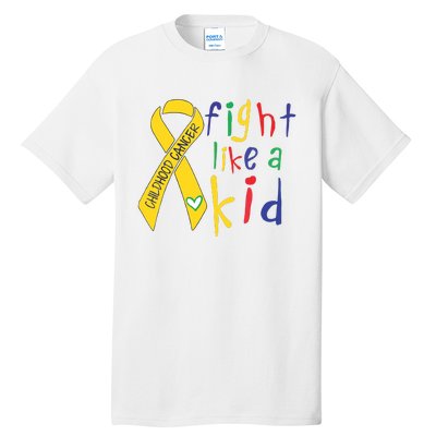 Fight Like Gold Ribbon Childhood Cancer Awareness Tall T-Shirt