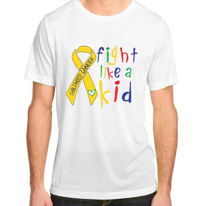 Fight Like Gold Ribbon Childhood Cancer Awareness Adult ChromaSoft Performance T-Shirt