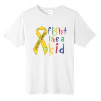 Fight Like Gold Ribbon Childhood Cancer Awareness Tall Fusion ChromaSoft Performance T-Shirt