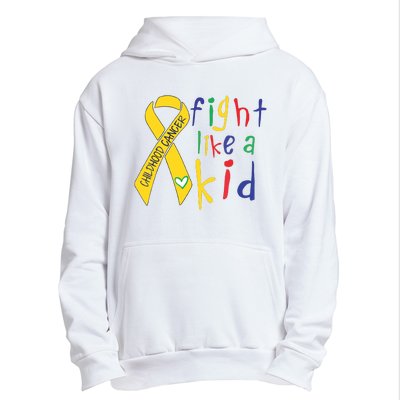 Fight Like Gold Ribbon Childhood Cancer Awareness Urban Pullover Hoodie