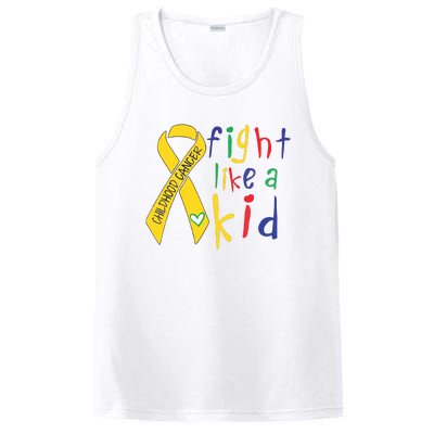 Fight Like Gold Ribbon Childhood Cancer Awareness PosiCharge Competitor Tank