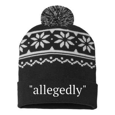 Funny Lawyer Gifts For Women Men Attorney Allegedly USA-Made Snowflake Beanie