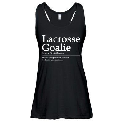 Funny Lacrosse Goalie Definition Quote Cool Ladies Essential Flowy Tank